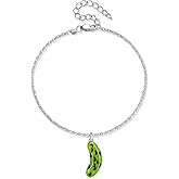 UCADRIT Pickle Bracelets for Women Sterling Silver Cucumber Bracelets Pickle Jewelry Christmas Gifts for Women