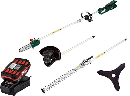 Parkside Pgkga 40 Li A1 Appareil Multifonction Sans Fil 4 En 1 Taille Haie Elagueuse Debroussailleuse 2 X 20 V X 20 V Moteur Team Brushless Avec Batterie Double Chargeur Amazon Fr Bricolage