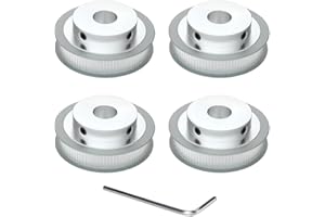 GBA-SZC GT2 Pulley 80 Teeth 8mm bore 6mm Width Timing Belt Pulley Aluminum 80T 8mm bore Pulley Wheel for 6mm Width GT2 Timing Belt for 3D Printer,CNC (4pcs)