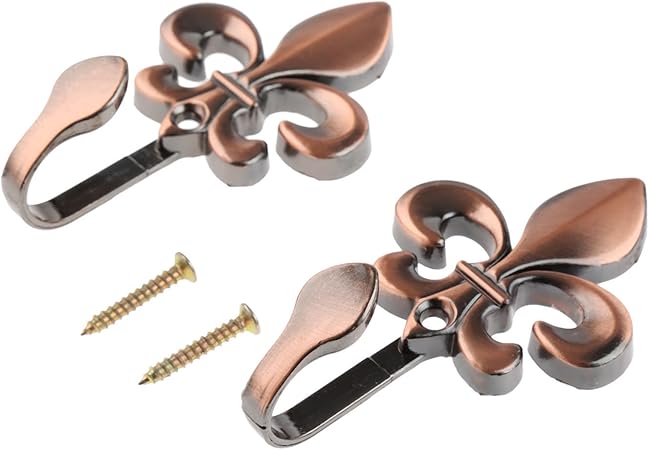 Amazon Com Hicello 2pcs Red Copper Metal Flower Curtain Hold Back