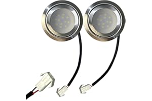 2pcs Kitchen Range Hood Light Bulbs, 12V 24V 110V 220V with SM/EL/YL Female Connectors, for 2.36–2.56-inch Cabinet Cutout Lig