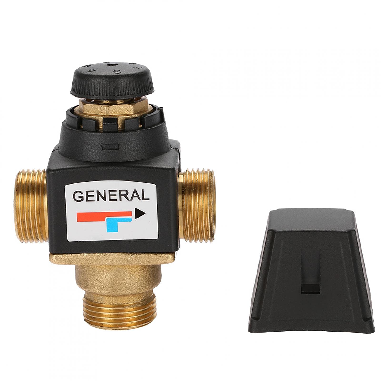 Tyenaza 3 Way DN20 Male Thread Brass Thermostatic Mixing Valve for Solar Water Heater for Domestic hot Water Devices for underfloor Heating