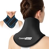 ComfiTECH Extended Neck Ice Pack Wrap Gel Coverage for Shoulder, M, 1 Pack | 30% Wider Gel Coverage, Flexible after Frozen, Soft Comfortable Cold Compress for Office Stiffness and Sports Soreness