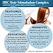 Pure Biology Hair Growth Stimulating Conditioner with Biotin, Keratin, Argan Oil, Coconut Oil, Vitamins B5 +E & Breakthrough Anti Hair Loss Complex for Thinning, Damaged & Dry Hair for Men & Womenthumb 2
