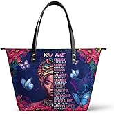Afroyla African Black Women's Leather Tote Bag, Large Size, Premium Leather, Valentine's Day Gifts for Women, Wife, or Mother