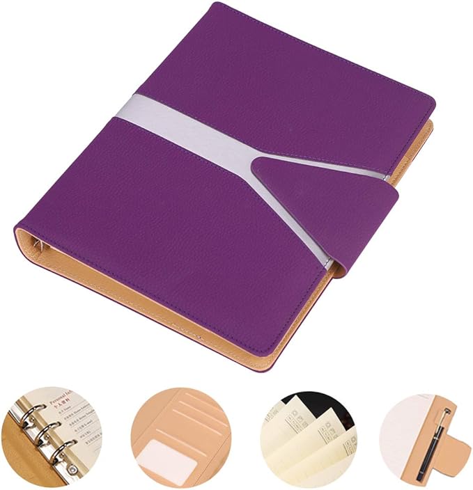 Refillable Notebook Binder Notebook Loose Leaf Leather Notepad Personal