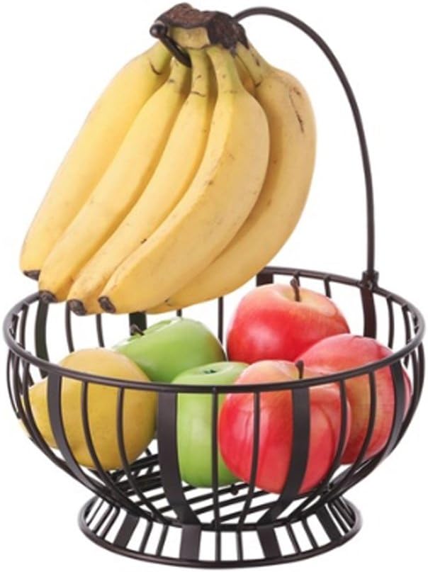 Banana Hanger with Fruit Baskets Bowl Removable Decorative