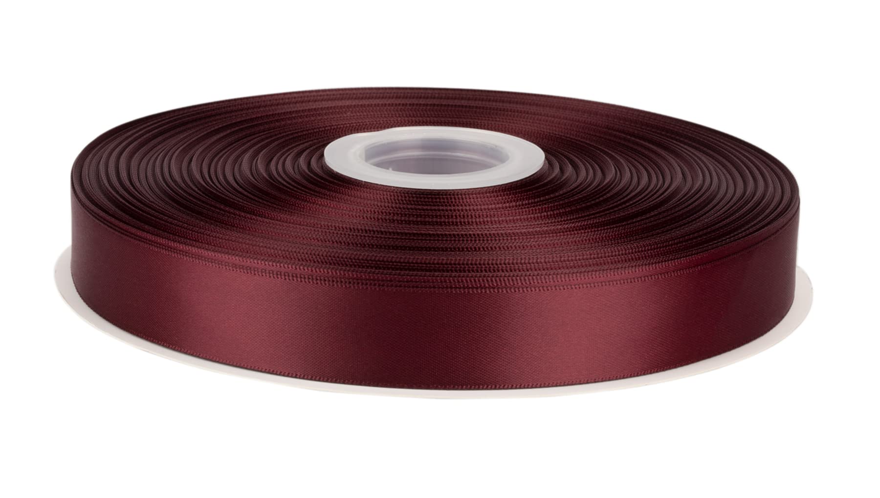 Fondersy 91 Meters Burgundy Double Faced Satin Ribbon - 22mm Width for Wedding, Gift Wrapping, Floral Arrangement and Crafts