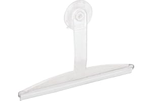 iDesign Plastic Plastic Suction Squeegee with Storage Hook Shower, Window, and Mirror Accessory for Master, Guest, Kids' Bath