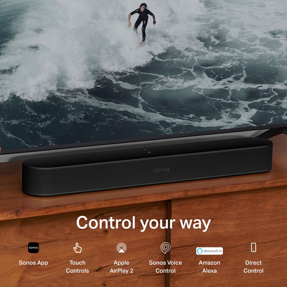 Sonos Beam Gen 2 - Black - Soundbar with Dolby Atmos