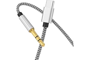 1PACK USB C to 3.5mm Audio Aux Jack Cable – 3.3ft Type-C to 3.5mm Headphone and Car Stereo Cord, Compatible for iPhone 16 Pro