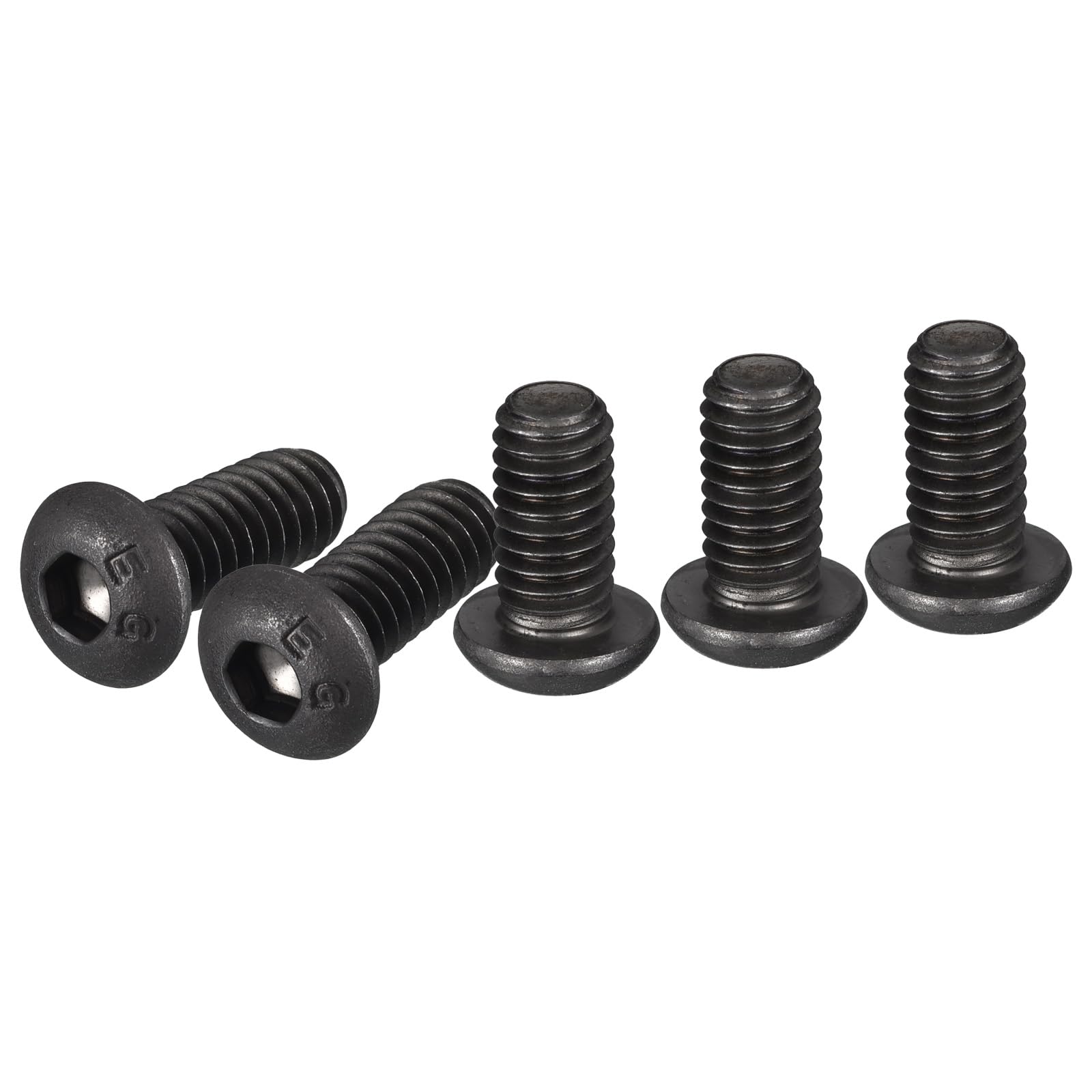 DTGN 5/16-18x5/8" Button Head Socket Cap Screws - 20Pack - Good for Machine - Carbon Steel Black Oxide - Hex Drive Full Thread UNC Fasteners — image 1