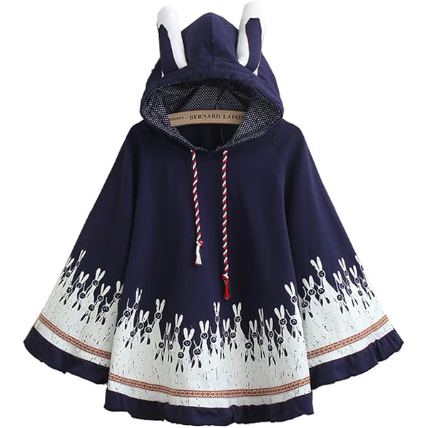 Hotmiss Girl's Cat Ear Hooded Pullover Long Sleeve