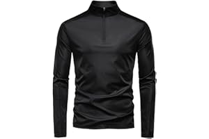 Men's Long Sleeve Sun Protection Shirts Half Zip UPF 50+ SPF Sun Shirt Rash Guard Surfing Running Swimming Clothing