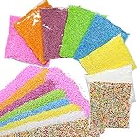 Homder 8 Pack Colorful Styrofoam Foam Balls,0.08-0.32 Inch,Fits for DIY Wedding & Party Decoration