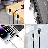 URAQT 70PCS White Outdoor Cable Clips Self Adhesive Wire Management Hooks for view 8