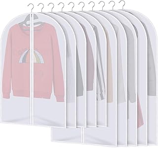 AIDBUCKS Kleidersäcke 10 Stücke Kleiderhülle Anzughülle - Langzeitaufbewahrung Von Jacke Mantel Kleider Anzug Schutz Vor Staub Motten Schäden Durchsichtiger Kunststoff 5x120x60cm 5x100x60cm
