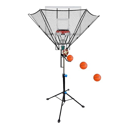 180 Degree Basketball Shot Rebounder Machine System, Portable ...