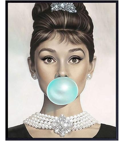 Amazon.com: Audrey Hepburn - Pink 20x24 Framed Art Print: Artwork