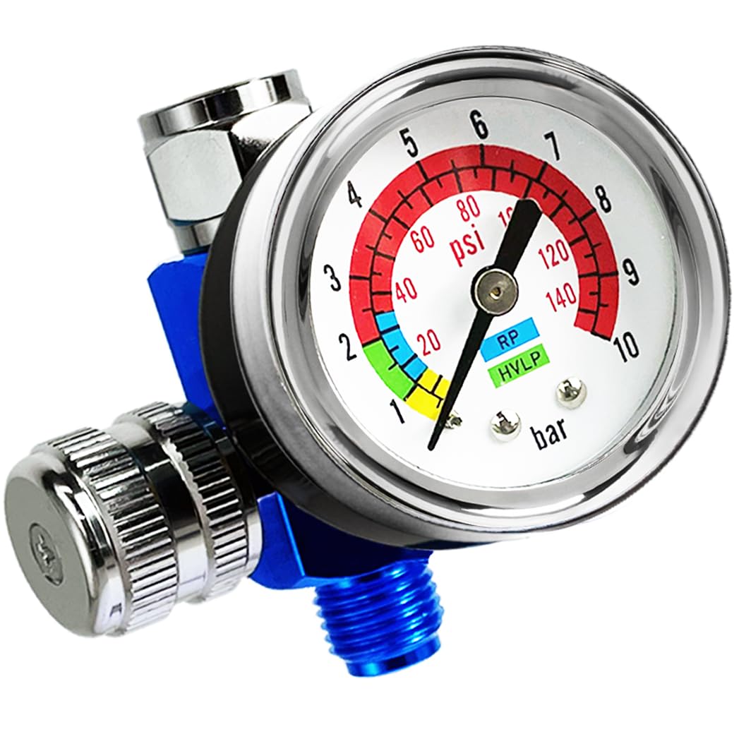 LE LEMATEC AR-01 Air Compressor Regulator ¼ NPT. Air Pressure Regulator with Gauge 0-150 PSI