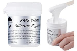BBDINO Silicone Pigment, Real High Concentrated Liquid Silicone Dye/Colorant, Ideal for Silicone Dyeing/Coloring and Silicone Mold Making etc.(0.33 lb./0.15 kg. White)