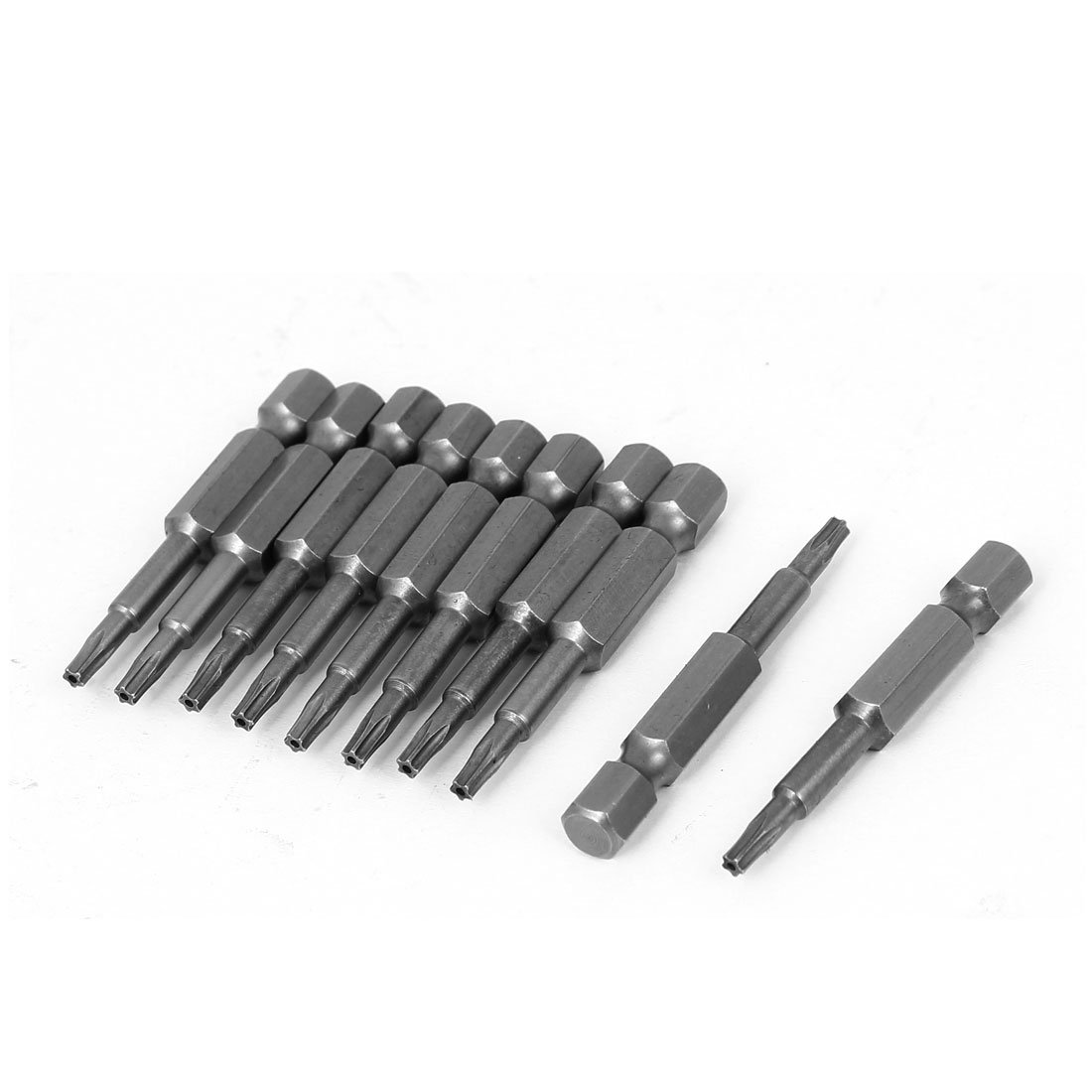 Sourcingmap 1/4" Hex Shank T10 Magnetic 5 Point Star Security Screwdriver Bits 10pcs