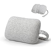 Love&go Portable Small Travel Pillow, Made with Soft Memory Foam Pillow and Breathable Cover, for Backpacking Hiking, Camping, Airplane and Car Trip (Gray)