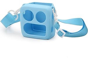 for Yoto Mini Silicone Case Cover for Yoto Mini Kids Audio Player Silicone Cover with Straps (Blue)