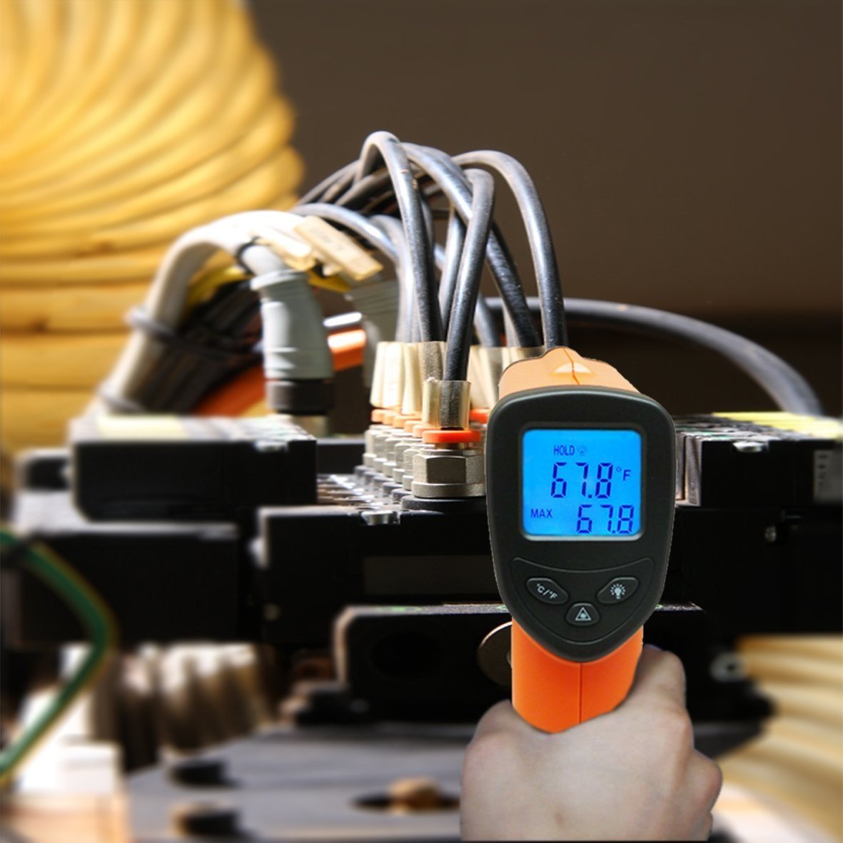 Nubee Temperature Gun Noncontact Infrared Thermometer MAX Display