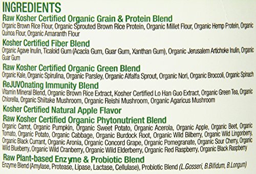 JUVO Organic Raw Meal, Green Apple, 21.2 Ounce