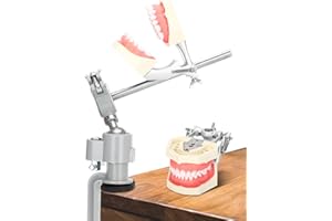 Typodont Teeth Model Mount Pole (Includes typodont teeth model), Desktop Fixed 360° Rotating Training Stand with 28 Pcs Remov