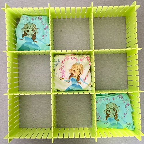 32pcs Plastic DIY Grip Drawer Organiser Dividers Household storage Thickening Housing Spacer Sub-grid Finishing Shelves for Home Tidy Closet Stationary Makeup Socks Underwear Scarves Organizer