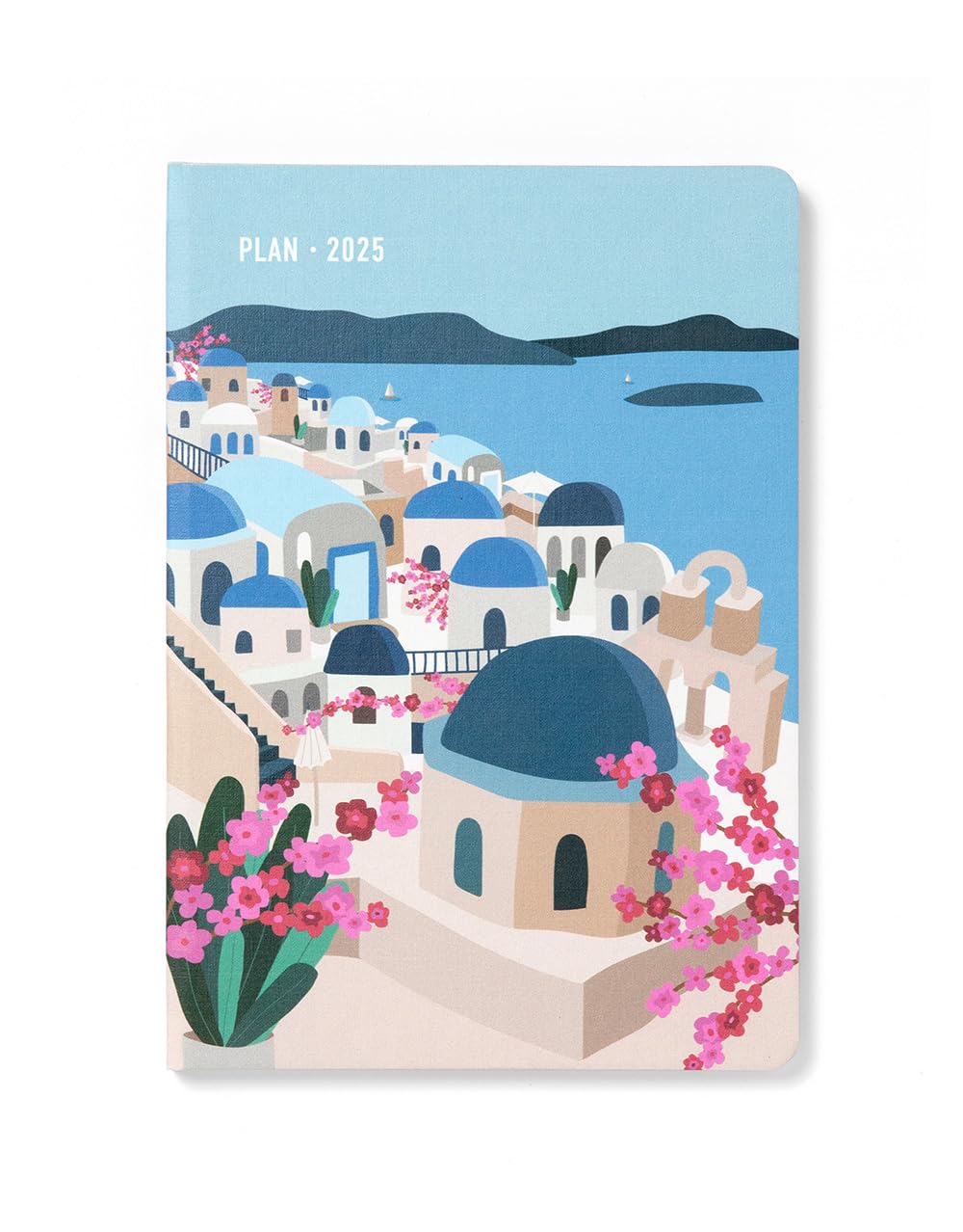 Letts of London Wanderlust A5 week to view 2025 diary - Santorini
