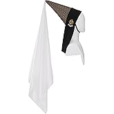 ANINECT Medieval Hennin Hat with Veil Women Middle Ages Headwear Renaissance Headpiece Halloween LARP Cosplay Accessories