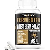 Thalacy Spermidine Supplements 13mg - 1300mg Wheat Germ Extract Capsules Potent Formula with Higher Spermidine Content and Zinc for Healthy Aging, Daily Immune System and Cell Renewal, 60 Capsules