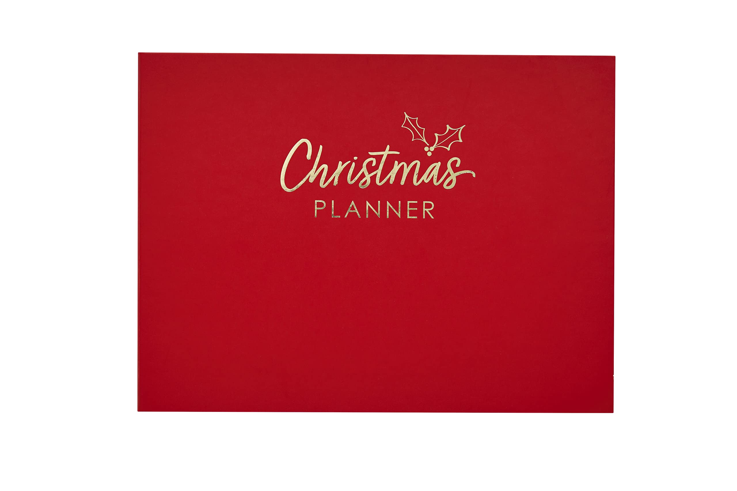 Design By Violet - Large Christmas Planner - Gift List, Wish List, to Do List, Notepad - Red Hardback Book