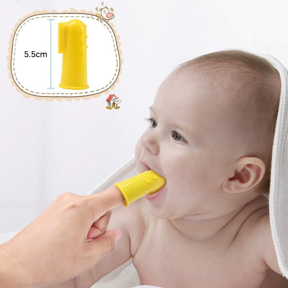 Vicloon Finger Toothbrush,6 Pack Silicone Baby Finger Brush with Clear Case Set Food Grade Tooth Cleaner Oral Massager for Infant &Toddlers - Image 4