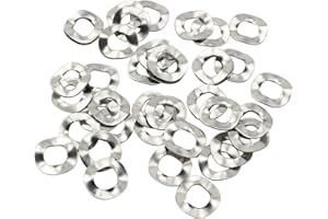 PSCCO 50pcs M5 304 Stainlesss Steel Corrugated Washer, Wave Washer, Wave Spring Washer