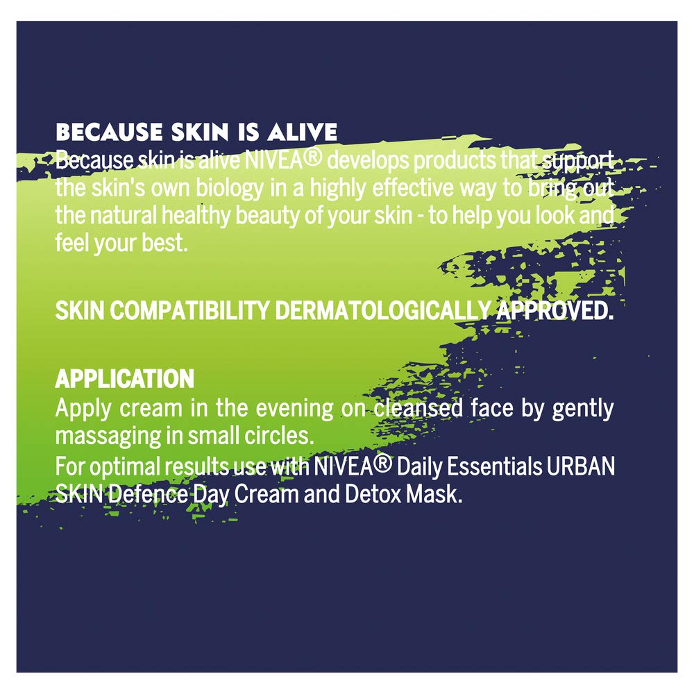 nivea urban skin detox night gel moisturizer