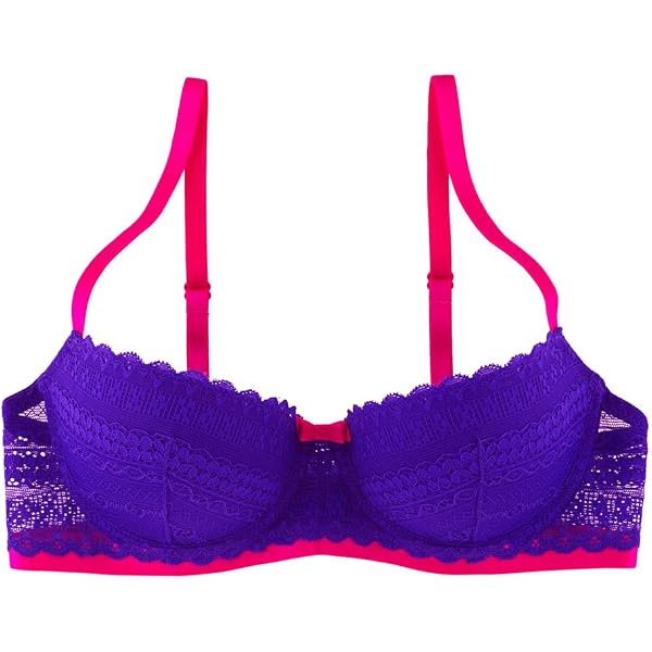 Women's Underwire T-Shirt Bra - Padded Microfiber With Convertible Straps & Lace Detail