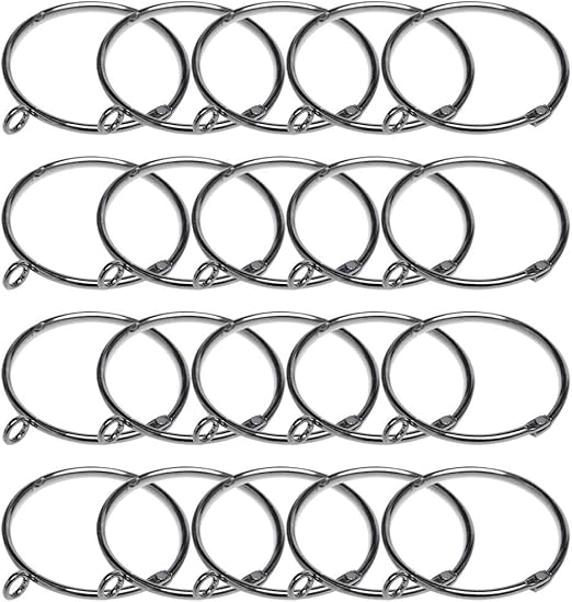 Amazon Com Uxcell 20 Pack Metal Curtain 2 5 Inch Rings Snap Joint