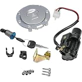 Ignition Switch Fuel Gas Cap Seat Lock Keys Kit Replacement for Honda | CBR250 2011-2013, CBR300R 2015-2017, CB500 2013-2014, CBR500R CB500F CB500X 2013-2014, CB600 (Hornet) 2003-2006