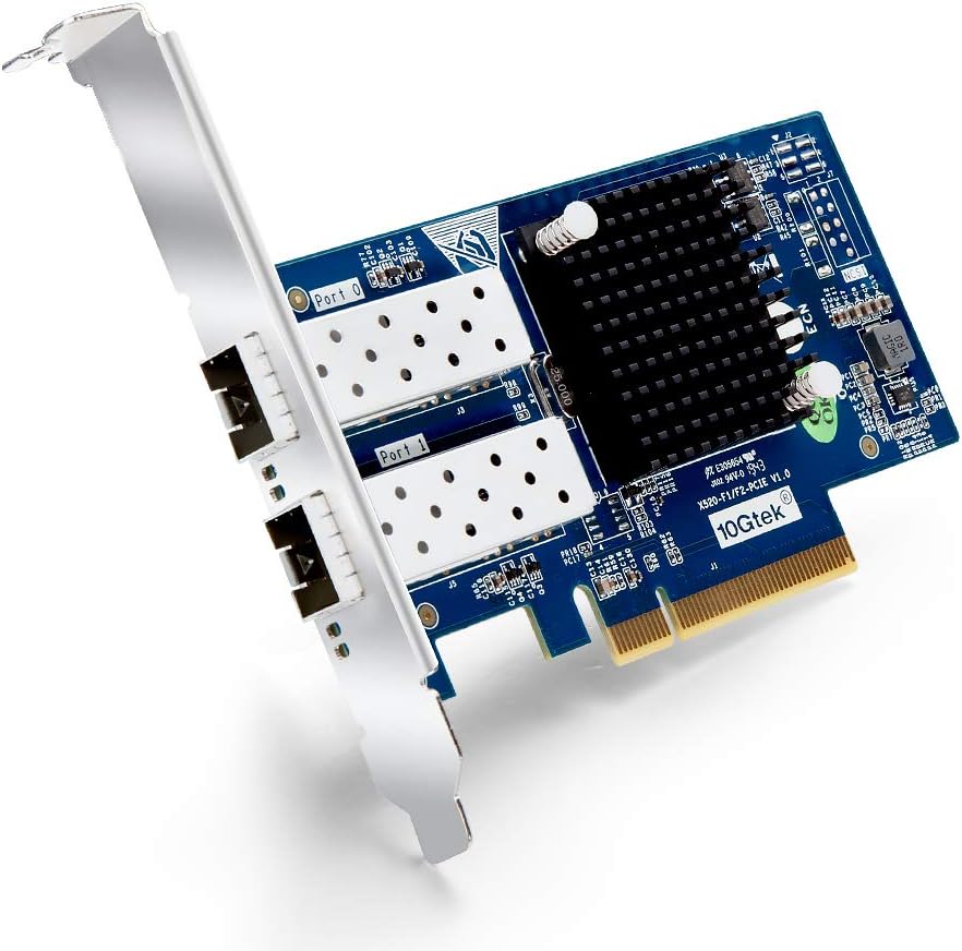 Carte Réseau 10GbE 10Gtek X520-DA2 – 2 Ports SFP+ – PCIe X8 – Occasion