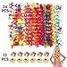 Luau party supplies-36ct tropical hawaiian luau flower leis +12ct luau lei bracelets,hawaiian luau party decorations party favors
