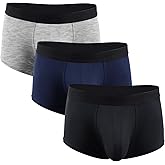 HOOWiSE Men's Boxer Briefs Soft Breathable Pouch Boxer Underwear Modal Underpants, Multipack