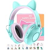 Dr.meter Noise Cancelling Headphones for Kids Adults, 32dB SNR Super Cute Ear Protection Ear Muffs for Autism Sensory, Hearing Protection Earmuff for Monster Jam Concerts Fireworks Car Race
