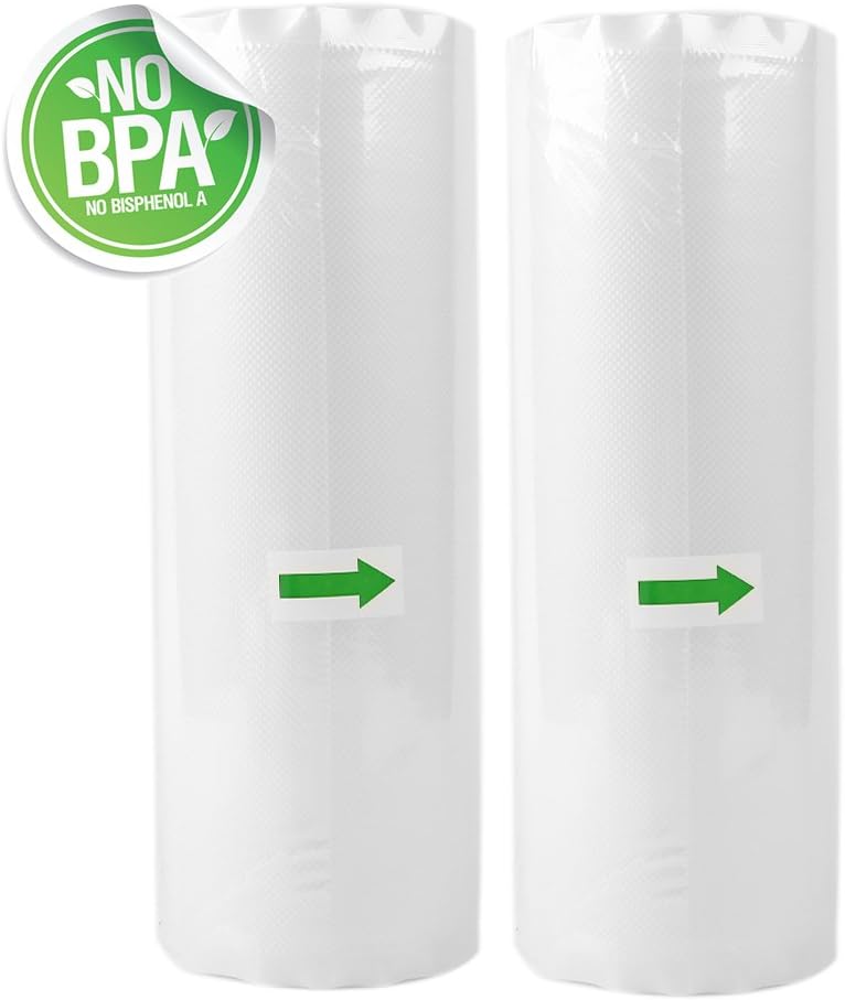 Razorri 2 Pack Vacuum Sealer Rolls, Food Storage Saver Bag Rolls for Sous Vide