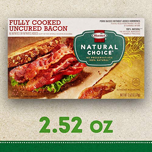 HORMEL NATURAL CHOICE, FULLY COOKED UNCURED BACON, 2.52 OZ