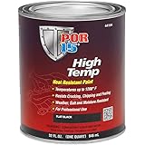 POR-15 High Temperature Paint, High Heat Resistant Paint, Weather and Moisture Resistant, 32 Fluid Ounces, Flat Black