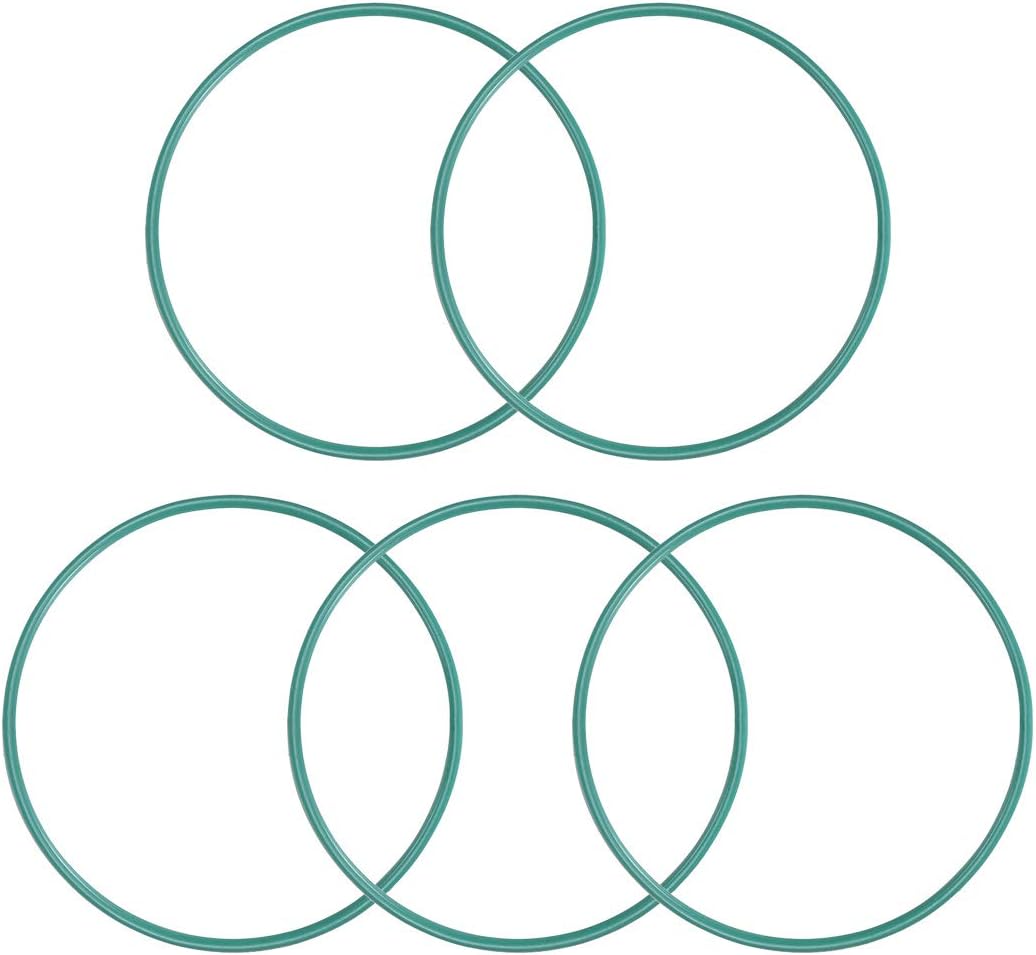 sourcing map Fluorine Rubber O-Rings, 85mm OD 80.2mm ID 2.4mm Width FKM Seal Gasket for Machinery Plumbing Green, Pack of 5